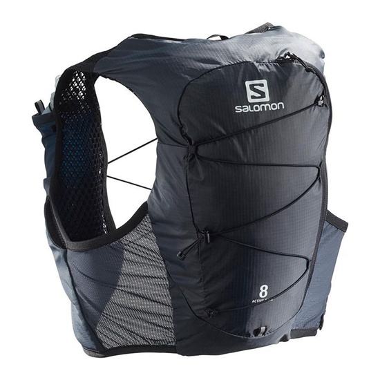 Salomon ACTIVE SKIN 8 SET HYDRATION PACK Batohy Panske Čierne | 47861RCUO