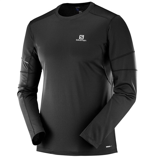 Salomon AGILE LS M Tricko Panske Čierne | 90186MFAC