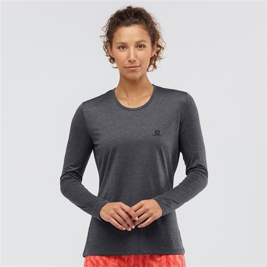 Salomon AGILE Long Sleeve Tricko Damske Čierne | 57846YTXI