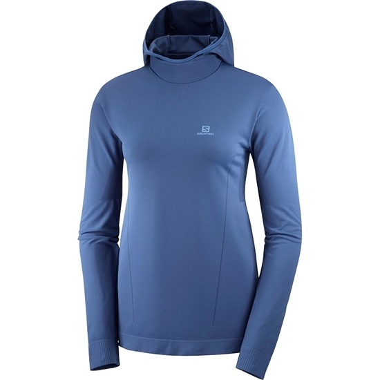 Salomon AGILE MID HOODIE W SEAMLESS Midlayers Damske Tmavo | 06831LOUN