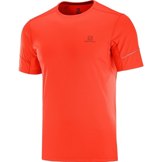 Salomon AGILE SS M Tricko Panske Orangered | 59148ZEIW