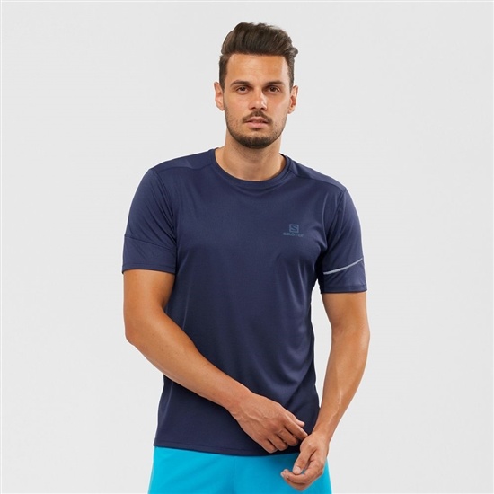 Salomon AGILE Tops Panske Námornícka Modrá | 53689DFGN