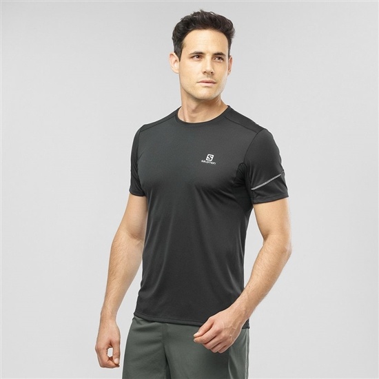 Salomon AGILE Tops Panske Čierne | 32815RHUB