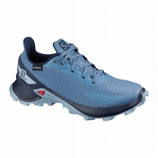 Salomon ALPHACROSS BLAST CLIMASALOMON WATERPROOF Trailove Bezecke Tenisky Detske Modre / Námornícka