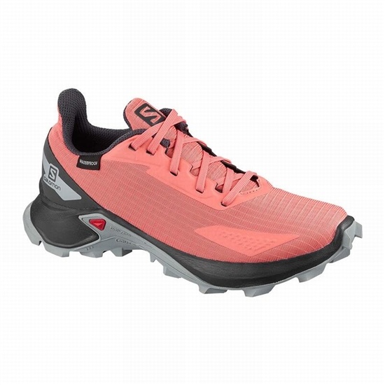 Salomon ALPHACROSS BLAST CLIMASALOMON WATERPROOF Trailove Bezecke Tenisky Detske Koralove | 23507RDL