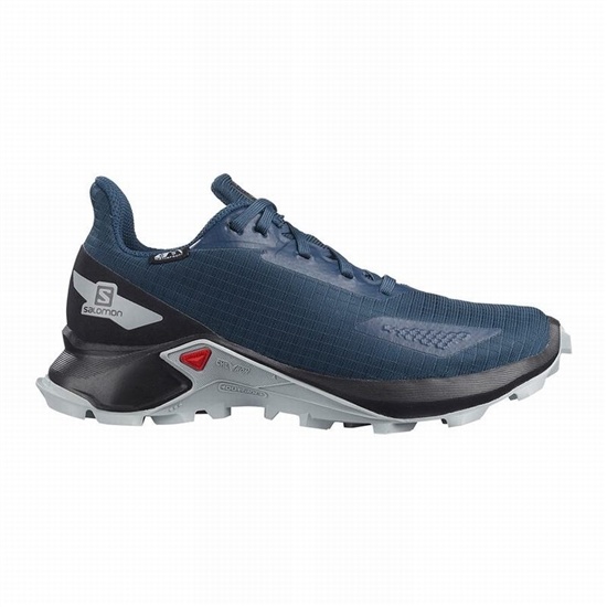 Salomon ALPHACROSS BLAST CLIMASALOMON WATERPROOF Trailove Bezecke Tenisky Detske Námornícka Modrá /