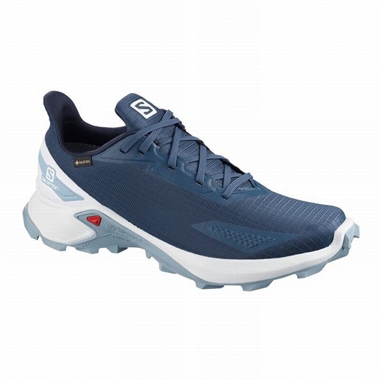 Salomon ALPHACROSS BLAST GTX Trailove Bezecke Tenisky Panske Námornícka Modrá / Biele | 43850OMJF