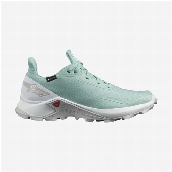 Salomon ALPHACROSS BLAST GTX W Trailove Bezecke Tenisky Damske Tyrkysové / Biele | 56187UPFO