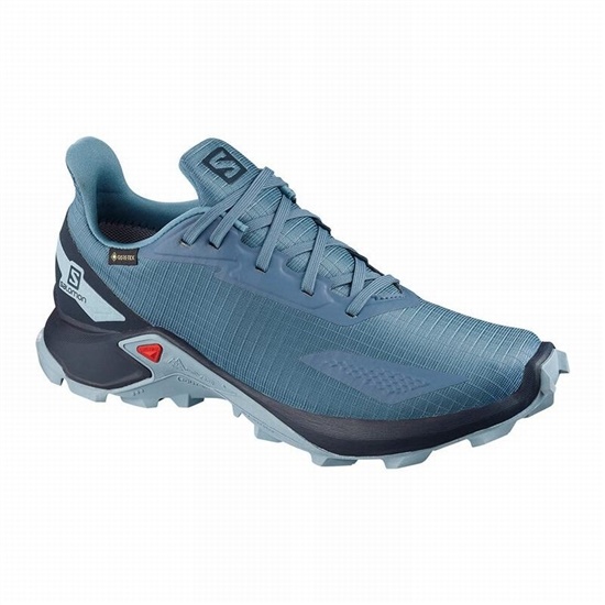 Salomon ALPHACROSS BLAST GTX W Trailove Bezecke Tenisky Damske Modre / Námornícka Modrá | 68540JSUX