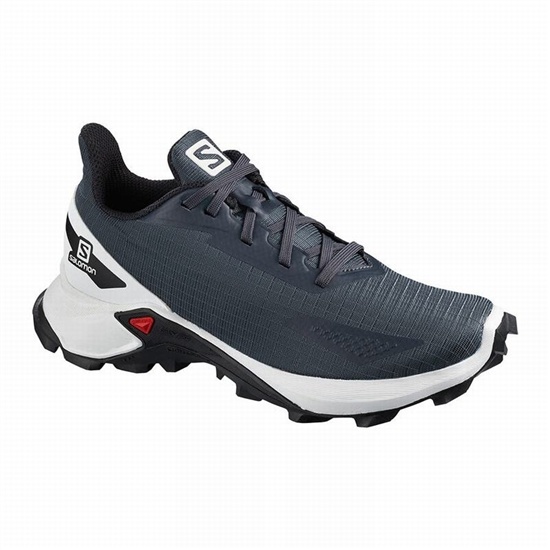 Salomon ALPHACROSS BLAST Trailove Bezecke Tenisky Detske Siva / Biele | 40569YOLP