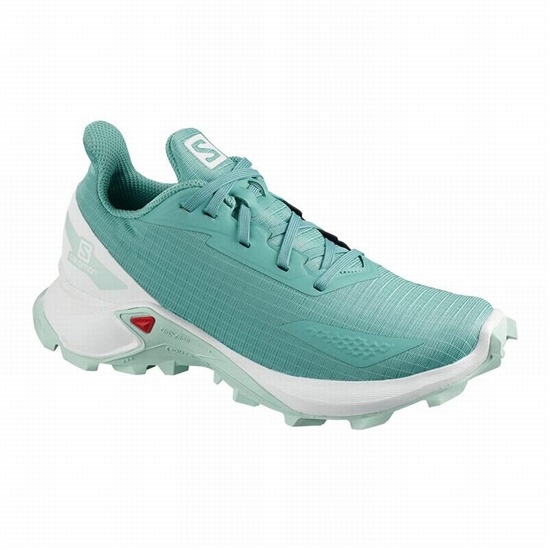 Salomon ALPHACROSS BLAST Trailove Bezecke Tenisky Detske Tyrkysové / Biele | 70481BNLY
