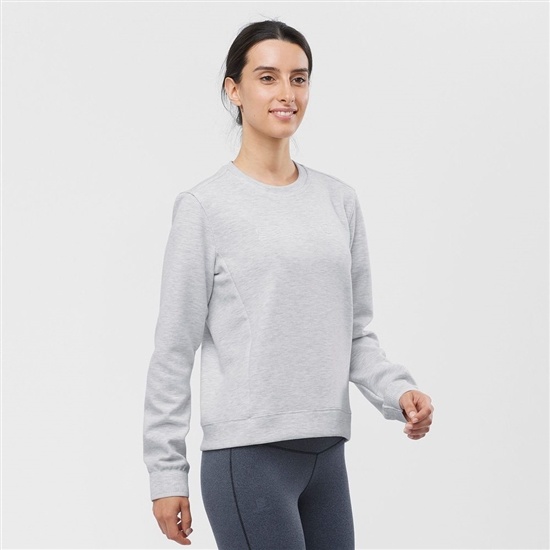 Salomon COMET CREW NECK PULL W Midlayers Damske Siva | 09675RQHF