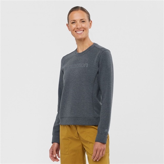 Salomon COMET CREW NECK PULL W Midlayers Damske Tmavo Siva | 32576SUVI