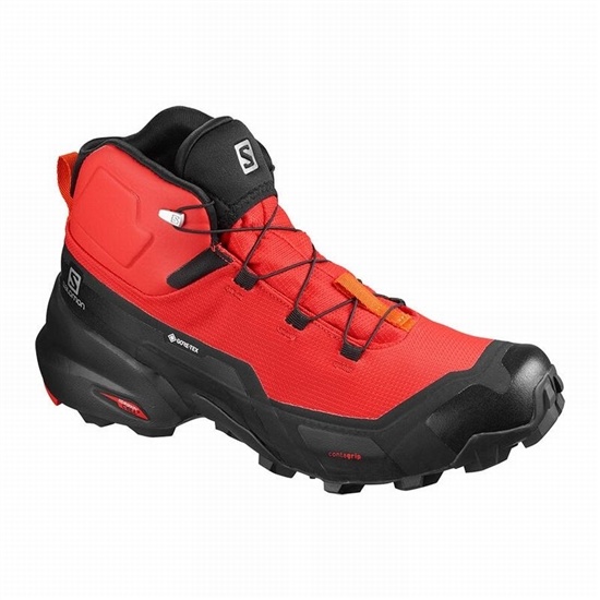 Salomon CROSS HIKE MID GORE-TEX Turisticke Topanky Panske Čierne / Červené Oranžové | 12749RUTP