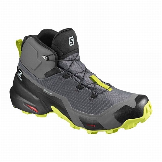 Salomon CROSS HIKE MID GORE-TEX Turisticke Topanky Panske Čierne / Svetlo Zelene | 45103VWXP