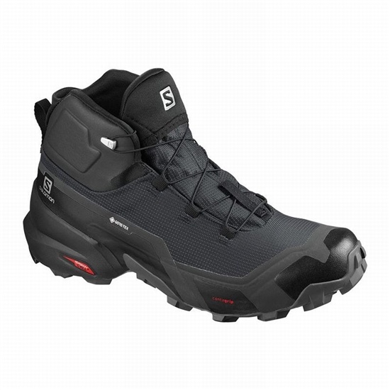 Salomon CROSS HIKE MID GORE-TEX Turisticke Topanky Panske Čierne | 92103SXED
