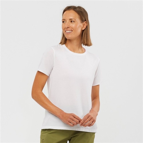 Salomon ESSENTIAL SLEEVE Tricko Damske Biele | 64825BCWM