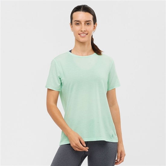 Salomon ESSENTIAL TENCEL Tricko Damske Modre | 42930MUOA