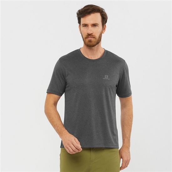 Salomon EXPLORE M Kratke Sleeve Tricko Panske Siva | 19625BWEY