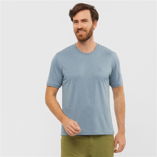 Salomon EXPLORE M Kratke Sleeve Tricko Panske Modre | 91437LWQD