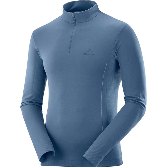 Salomon EXPLORE SEAMLESS HZ M Midlayers Panske Tmavo | 75392BVRF