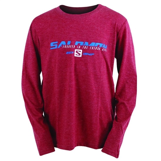 Salomon FAST FORWARD LS M Tricko Panske Červené | 50239BVDX