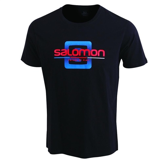 Salomon FINISH LINE SS M Tricko Panske Čierne | 01523MQEF