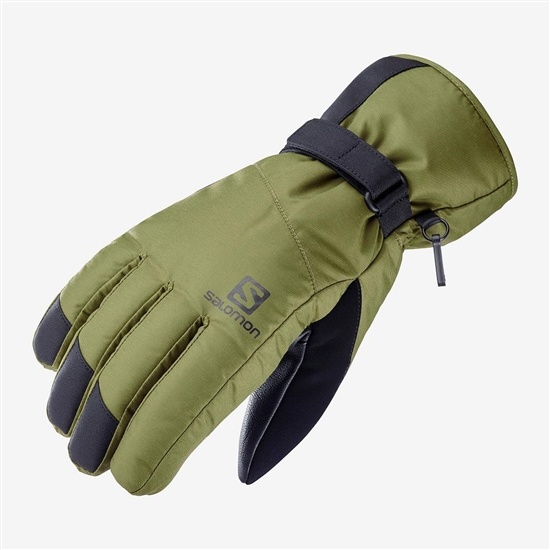 Salomon FORCE DRY M Rukavice Panske Zelene | 38417KEMU
