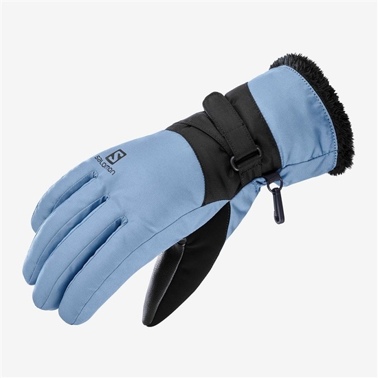 Salomon FORCE DRY W Rukavice Damske Modre | 18475UXOK