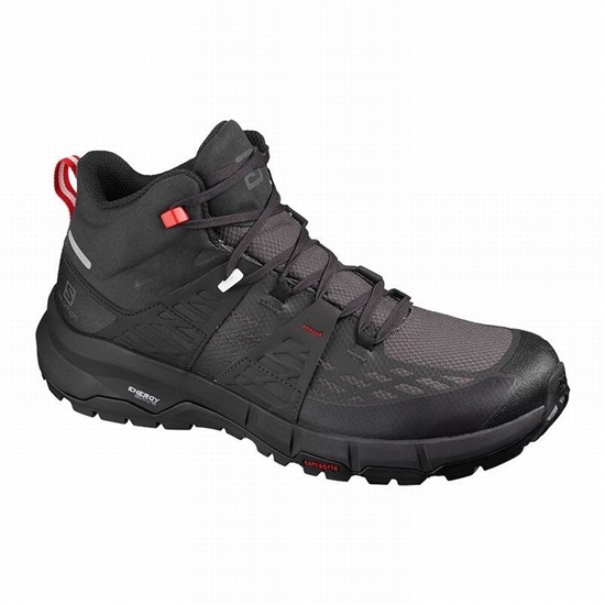 Salomon ODYSSEY MID GTX Turisticke Topanky Panske Čierne / Červené | 18569NICF