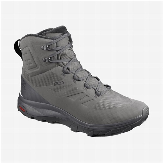 Salomon OUTBLAST TS CSWP Zimne Topanky Panske Siva / Čierne | 25418FGYS