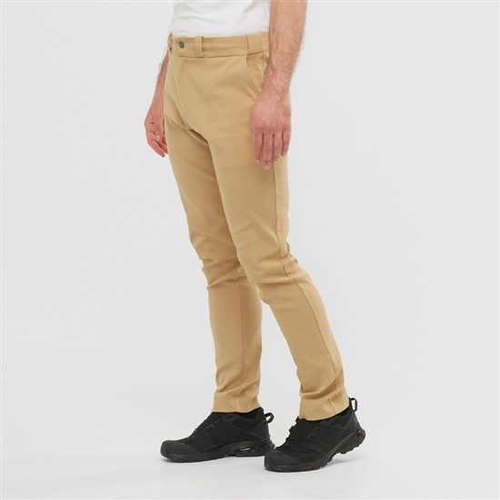 Salomon OUTLIFE CHINO M Nohavice Panske Hnedožltý | 85603XMAI