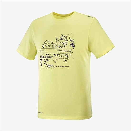 Salomon OUTLIFE GRAPHIC SALOMONOTONE SS M Kratke Sleeve Tricko Panske Žlté | 62738JYRB