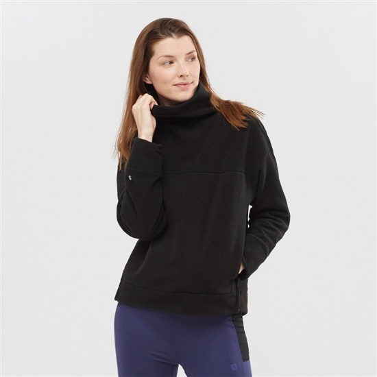 Salomon OUTLIFE MIDLAYER W Crewneck Pulovre Damske Čierne | 13867KLQR