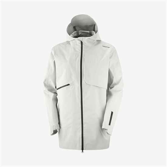 Salomon OUTLIFE WP COMMUTER PARKA M Waterproof Bundy Panske Biele | 12539YXIK