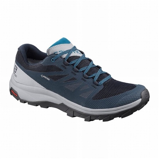 Salomon OUTLINE GORE-TEX Turisticke Topanky Panske Námornícka Modrá / Modre | 16389IJOB