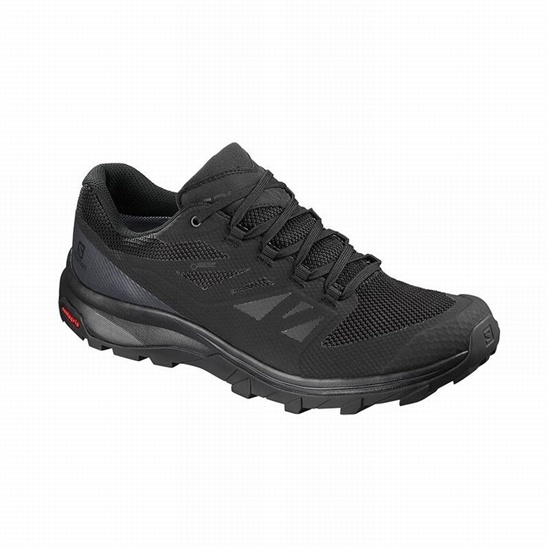 Salomon OUTLINE GORE-TEX Turisticke Topanky Panske Čierne | 48137TZMI