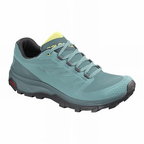 Salomon OUTLINE GORE-TEX Turisticke Topanky Damske Tyrkysové / Zelene | 54976UFIE