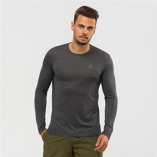 Salomon OUTLINE Long Sleeve Tricko Panske Čierne | 41358IEWS