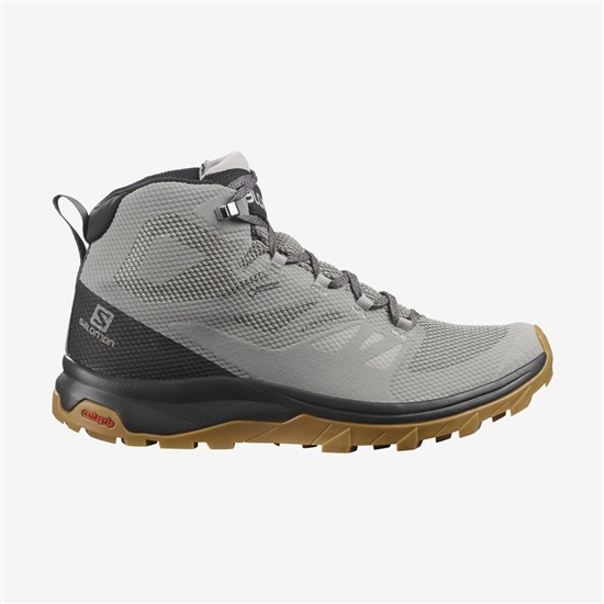 Salomon OUTLINE MID GORE-TE Turisticke Topanky Panske Siva | 26389JREK