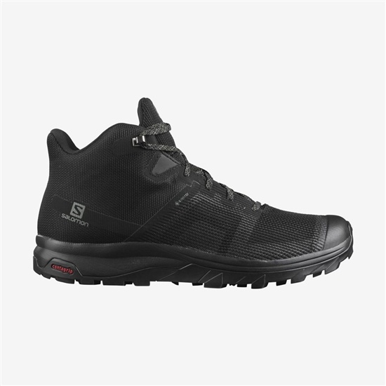 Salomon OUTLINE PRISM MID GTX Turisticke Topanky Panske Čierne | 23548JFTR