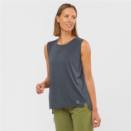 Salomon OUTLINE SUMMER Tielko Damske Tmavo | 39605MFJW