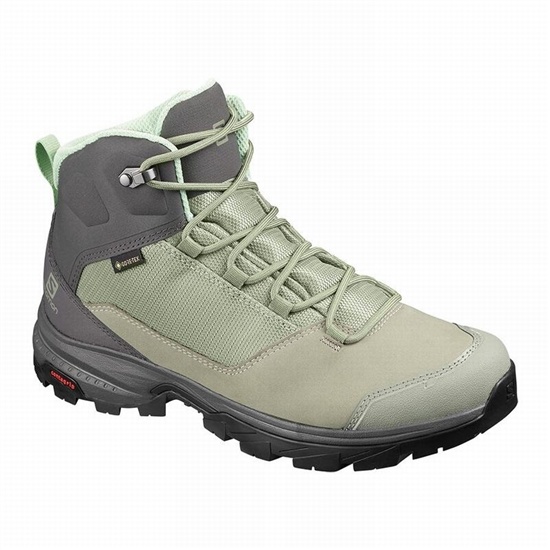 Salomon OUTWARD GORE-TEX Turisticke Topanky Damske Zelene / Siva | 27389RLXH