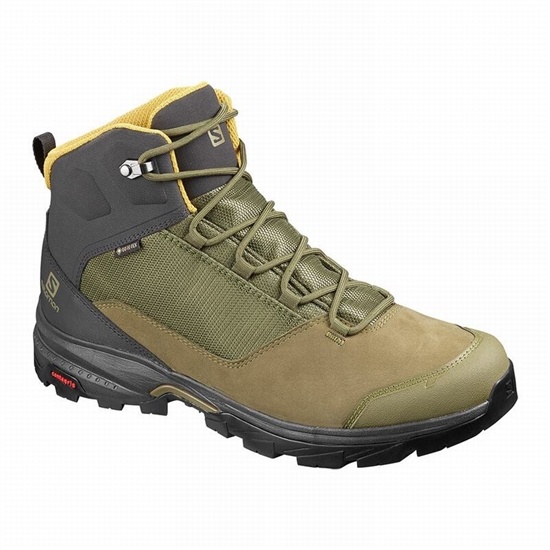 Salomon OUTWARD GORE-TEX Turisticke Topanky Panske Olivovo Zelená | 49320QERG