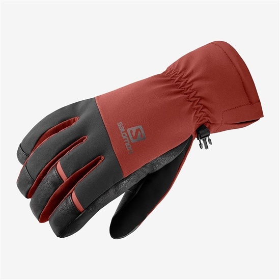 Salomon PROPELLER DRY M Rukavice Panske Červené | 29014SLCR