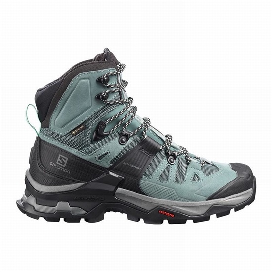 Salomon QUEST 4 GORE-TEX Turisticke Topanky Damske Zelene / Modre | 81620TSKH