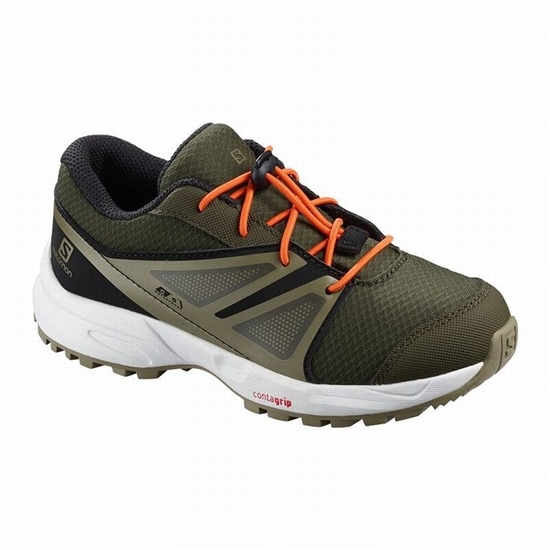 Salomon SENSE CLIMASALOMON WATERPROOF Trailove Bezecke Tenisky Detske Čierne | 73524LQDO