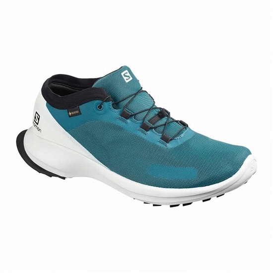 Salomon SENSE FEEL GTX Trailove Bezecke Tenisky Panske Modre | 10467SFQH