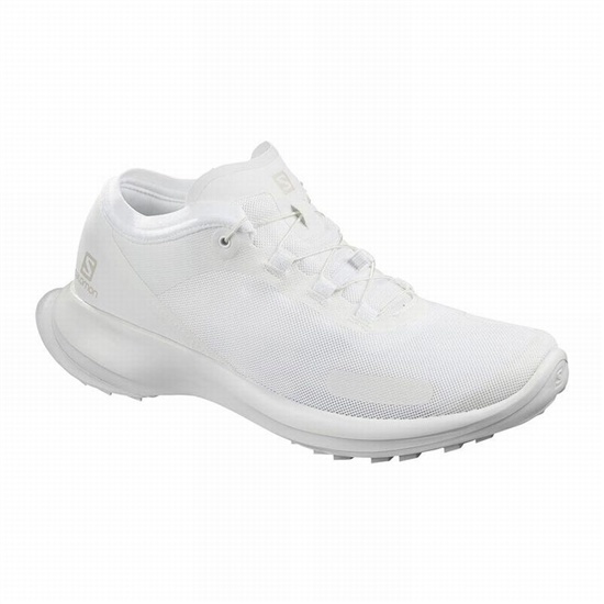Salomon SENSE FEEL Trailove Bezecke Tenisky Panske Biele | 52693GWJH