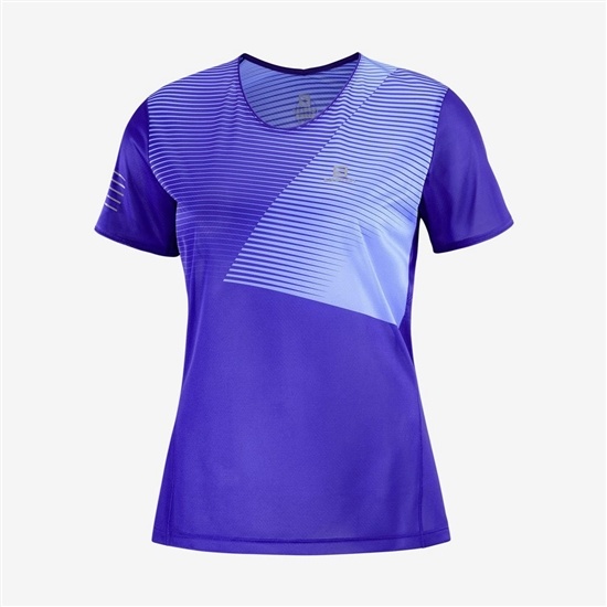 Salomon SENSE Kratke Sleeve Tricko Damske Modre | 72041FTIL